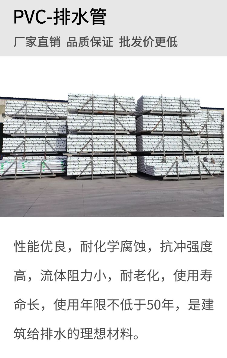 200PVC排水管材生产厂家